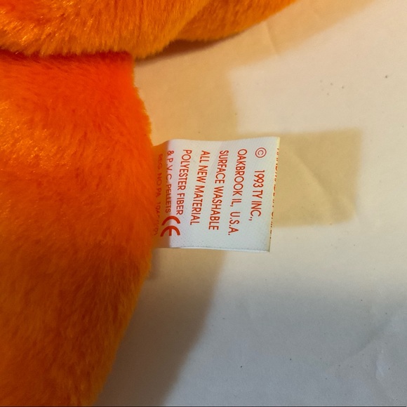 RARE 1994 original Ty Goldie fish beanie baby with ERRORS - Picture 5 of 7